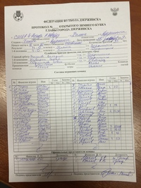 Результат матча.