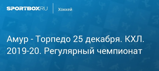 КХЛ. "Амур" 2:0 "Торпедо"