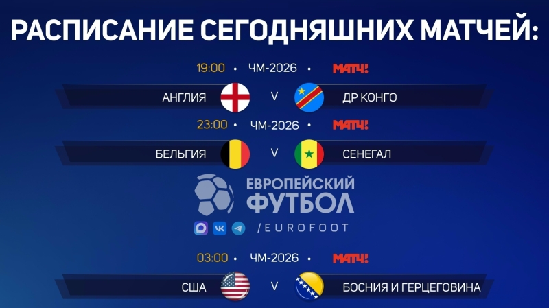 🌎 КАЛЕНДАРЬ БЛИЖАЙШИХ МАТЧЕЙ ЧЕМПИОНАТА МИРА ПО ФУТБОЛУ
📄..